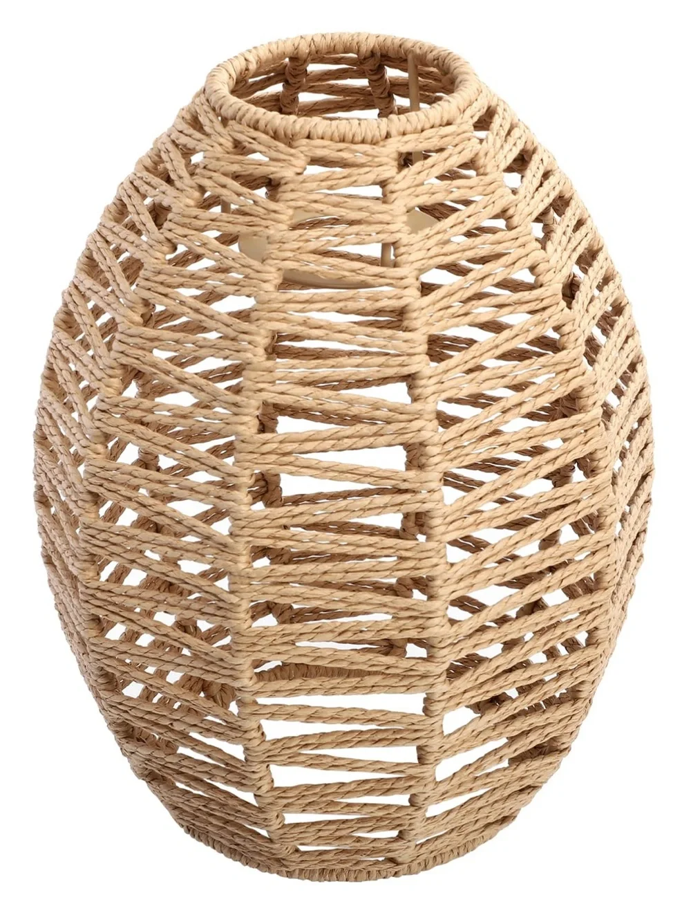 Two Hand-Woven Braided Rope Lampshade Wicker Pendant Pendant Light Cover